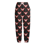Joker Smile Pattern Print Fleece Lined Knit Pants