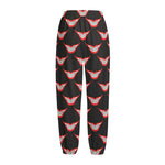 Joker Smile Pattern Print Fleece Lined Knit Pants