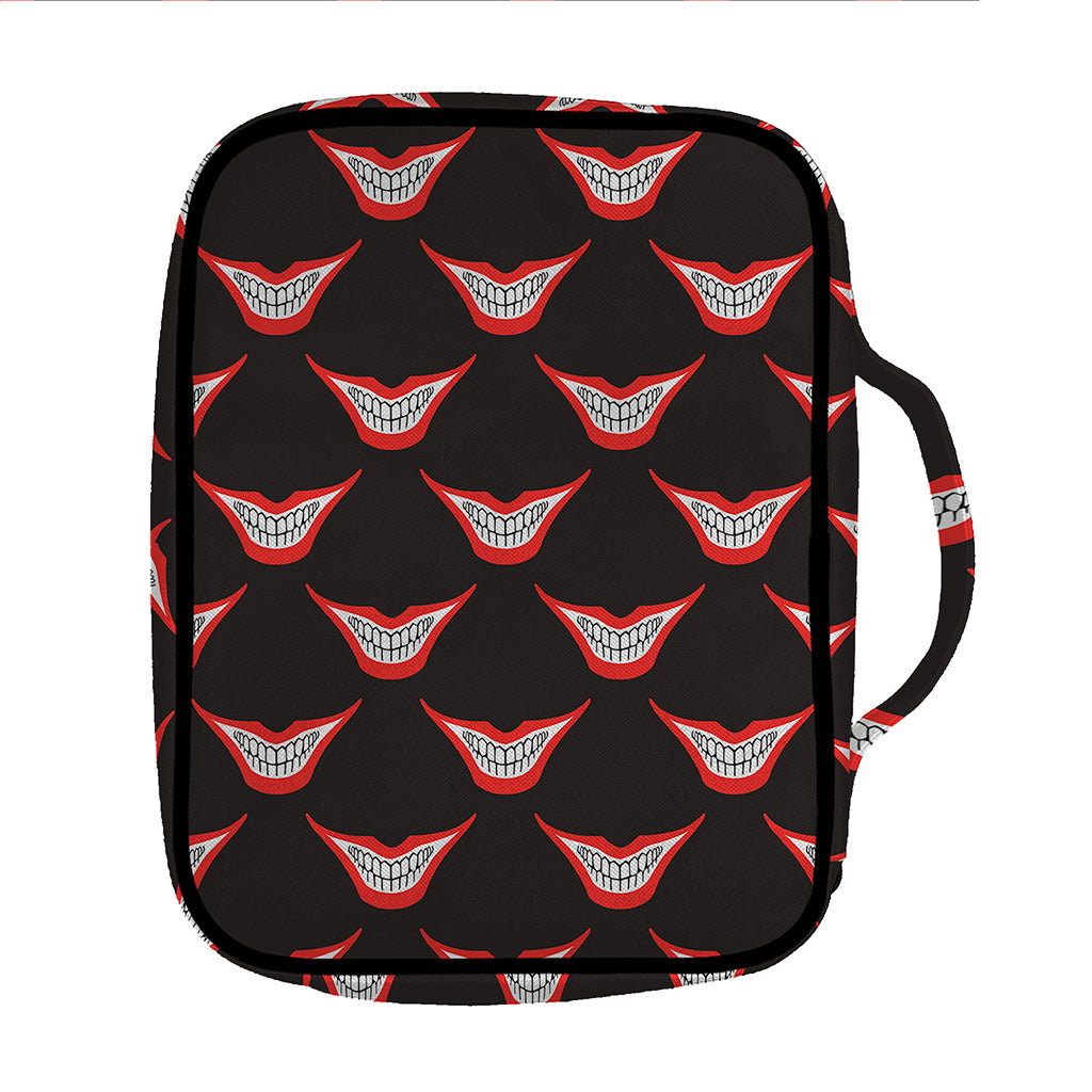 Joker Smile Pattern Print Front Pocket Bible Bag