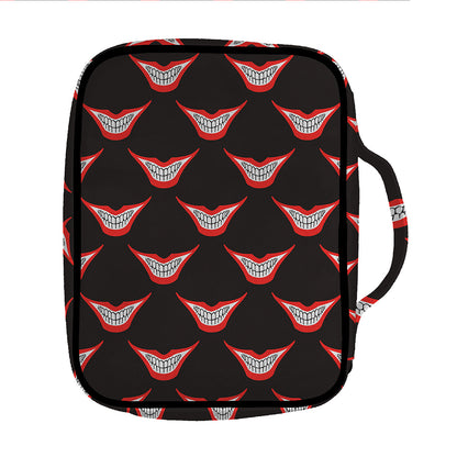 Joker Smile Pattern Print Front Pocket Bible Bag