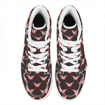 Joker Smile Pattern Print High Top Leather Sneakers
