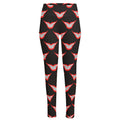 Joker Smile Pattern Print High-Waisted Pocket Leggings