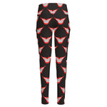 Joker Smile Pattern Print High-Waisted Pocket Leggings