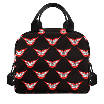 Joker Smile Pattern Print Insulated Lunch Bag