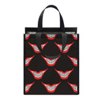 Joker Smile Pattern Print Insulated Lunch Tote