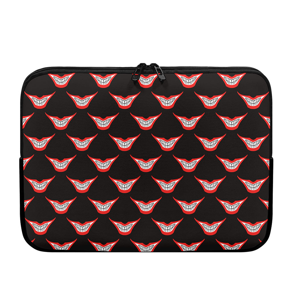 Joker Smile Pattern Print Laptop Sleeve