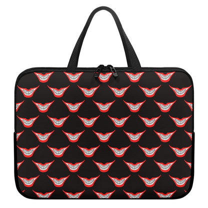 Joker Smile Pattern Print Laptop Sleeve With Handle