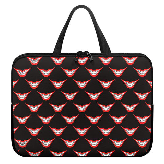 Joker Smile Pattern Print Laptop Sleeve With Handle