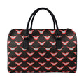 Joker Smile Pattern Print Leather Duffel Bag