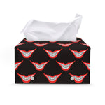 Joker Smile Pattern Print Leather Tissue Box Cover