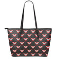 Joker Smile Pattern Print Leather Tote Bag With Zipper