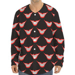 Joker Smile Pattern Print Long Sleeve Baseball Jersey