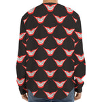 Joker Smile Pattern Print Long Sleeve Baseball Jersey