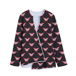 Joker Smile Pattern Print Long Sleeve Short Coat