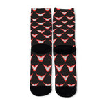 Joker Smile Pattern Print Long Socks