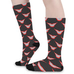 Joker Smile Pattern Print Long Socks