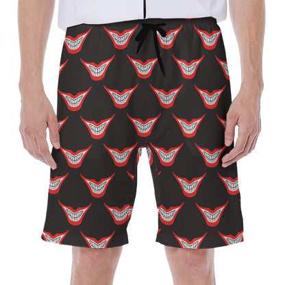 Joker Smile Pattern Print Men's Beach Shorts