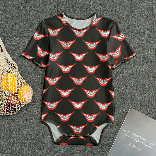 Joker Smile Pattern Print Men's Bodysuit