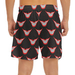 Joker Smile Pattern Print Men's Split Running Shorts