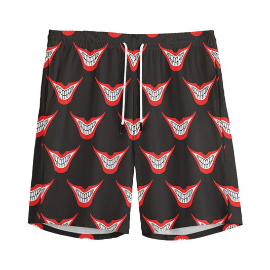 Joker Smile Pattern Print Men's Sports Shorts