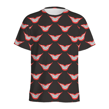 Joker Smile Pattern Print Men's Sports T-Shirt