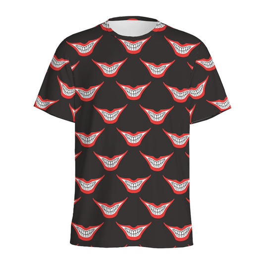 Joker Smile Pattern Print Men's Sports T-Shirt