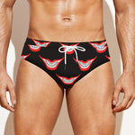 Joker Smile Pattern Print Men's Swim Briefs