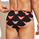 Joker Smile Pattern Print Men's Swim Briefs