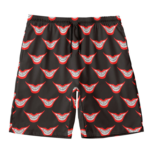 Joker Smile Pattern Print Men's Swim Trunks