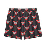 Joker Smile Pattern Print Mesh Shorts