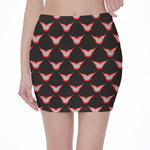 Joker Smile Pattern Print Pencil Mini Skirt