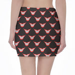 Joker Smile Pattern Print Pencil Mini Skirt