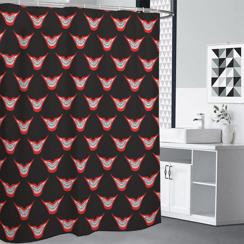 Joker Smile Pattern Print Premium Shower Curtain