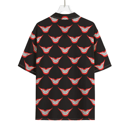Joker Smile Pattern Print Rayon Hawaiian Shirt