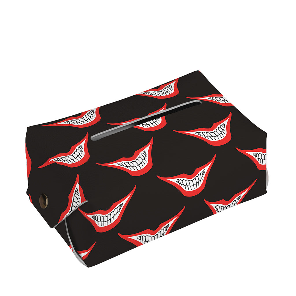 Joker Smile Pattern Print Rectangle Tissue Box Cover