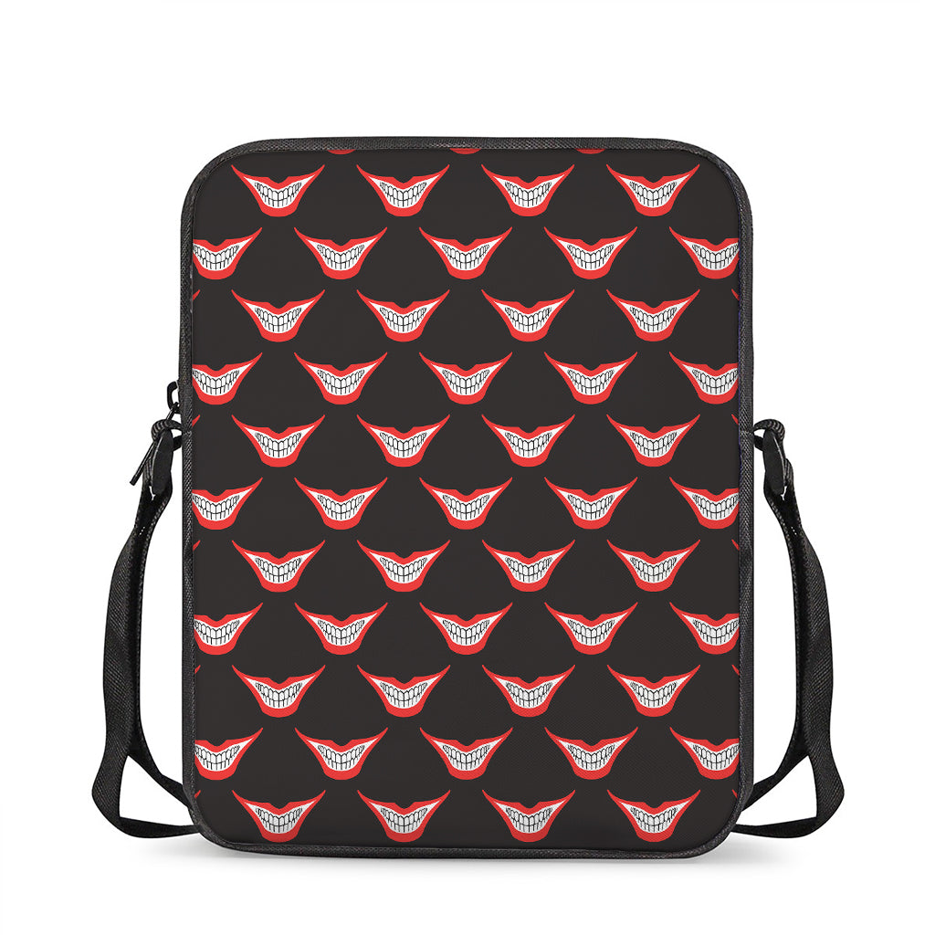Joker Smile Pattern Print Rectangular Crossbody Bag