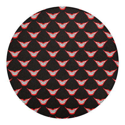 Joker Smile Pattern Print Round Blanket