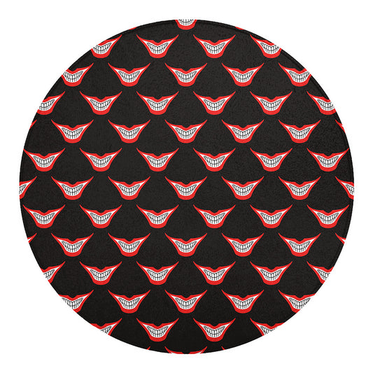 Joker Smile Pattern Print Round Blanket