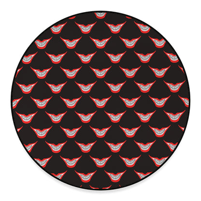 Joker Smile Pattern Print Round Floor Mat