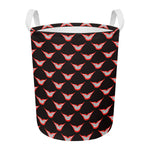 Joker Smile Pattern Print Round Laundry Basket