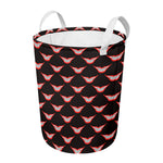 Joker Smile Pattern Print Round Laundry Basket