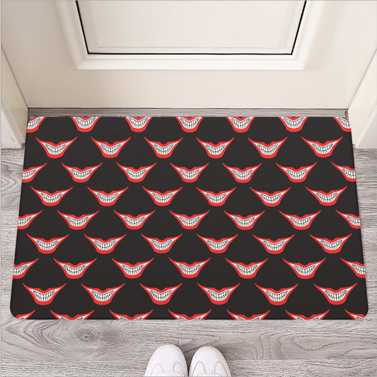 Joker Smile Pattern Print Rubber Doormat