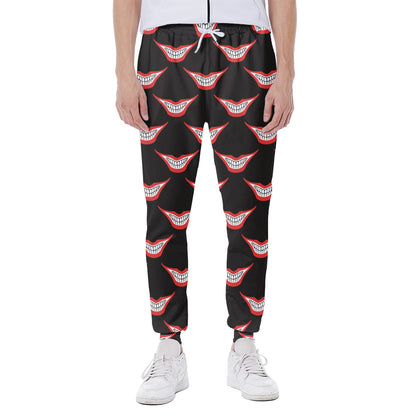 Joker Smile Pattern Print Scuba Joggers