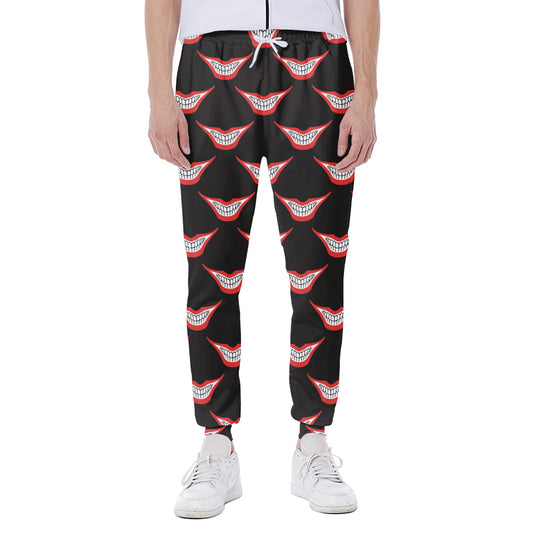 Joker Smile Pattern Print Scuba Joggers