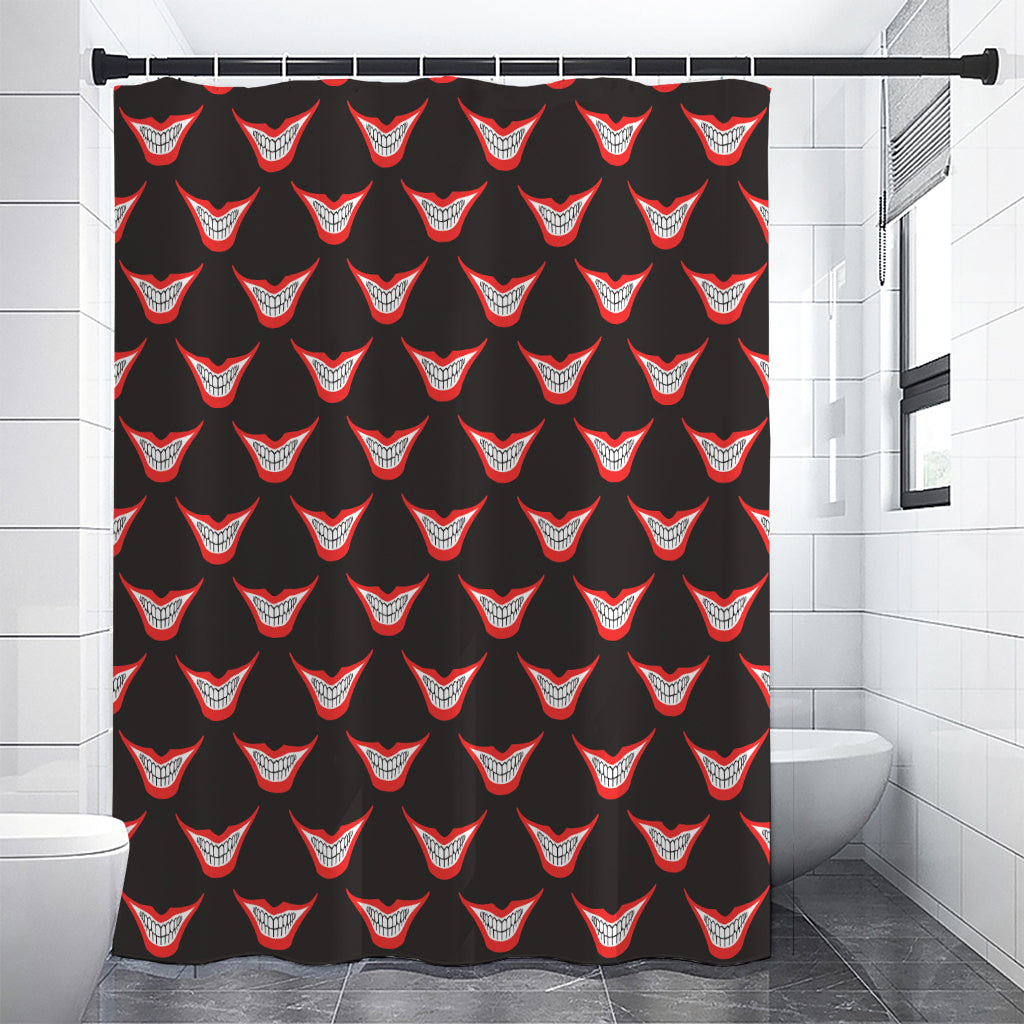 Joker Smile Pattern Print Shower Curtain