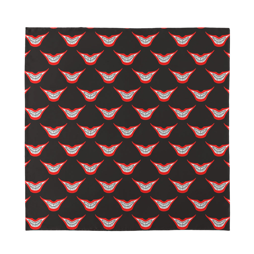 Joker Smile Pattern Print Silk Bandana