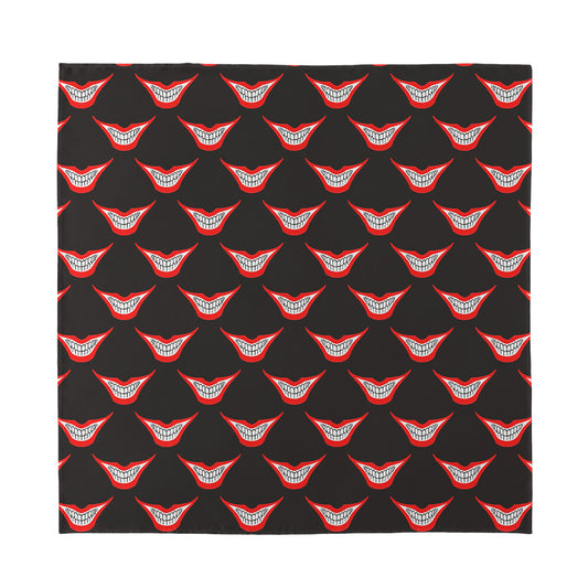 Joker Smile Pattern Print Silk Bandana