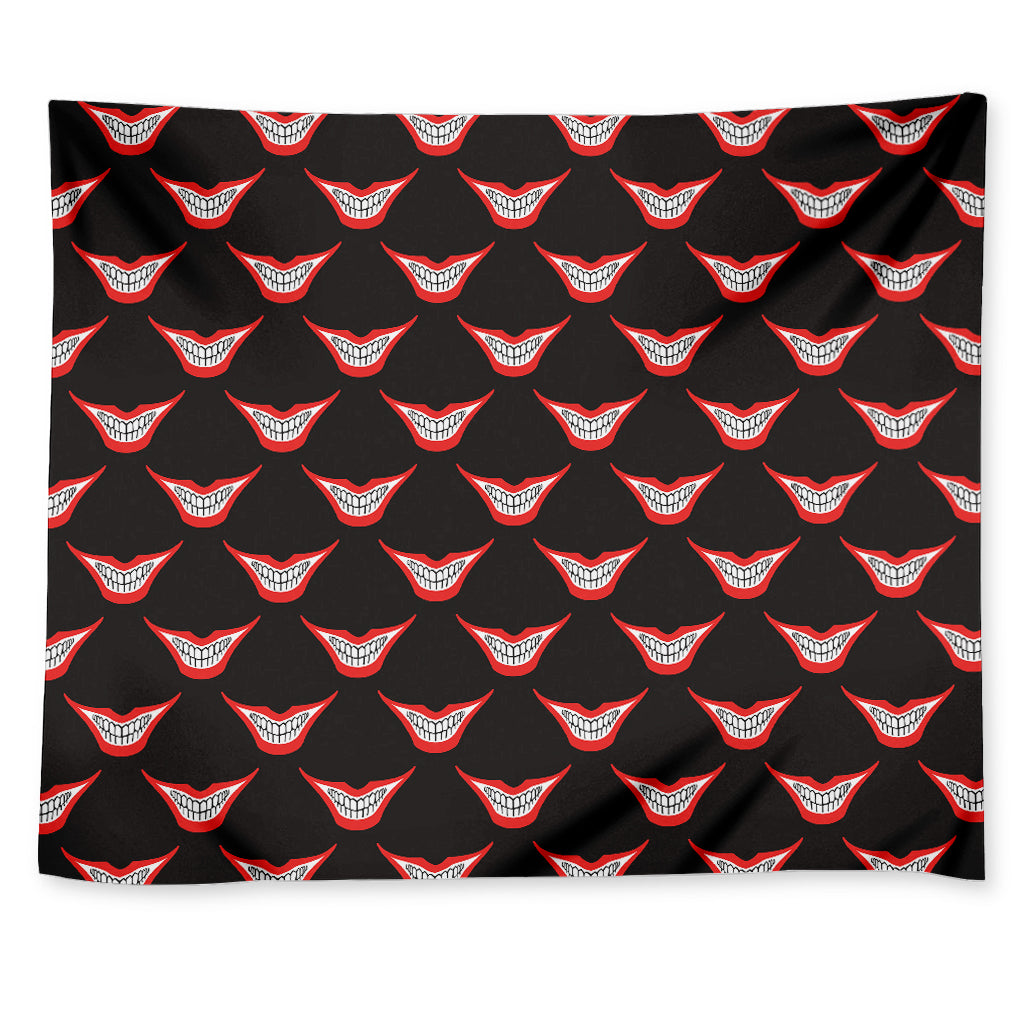 Joker Smile Pattern Print Tapestry