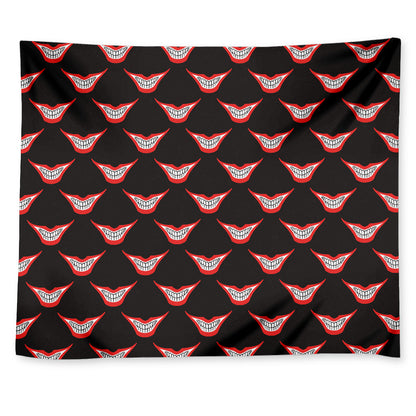 Joker Smile Pattern Print Tapestry