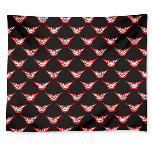 Joker Smile Pattern Print Tapestry